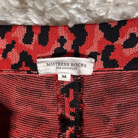 EUC Mistress Rocks Red Leopard Bandage Leggings - Picture 7 of 7